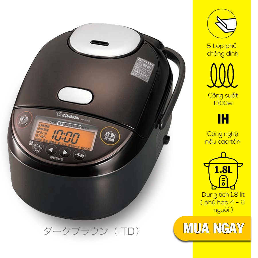 Nồi cơm điện Zojirushi NP-ZU18-TD dung tích 1.8L