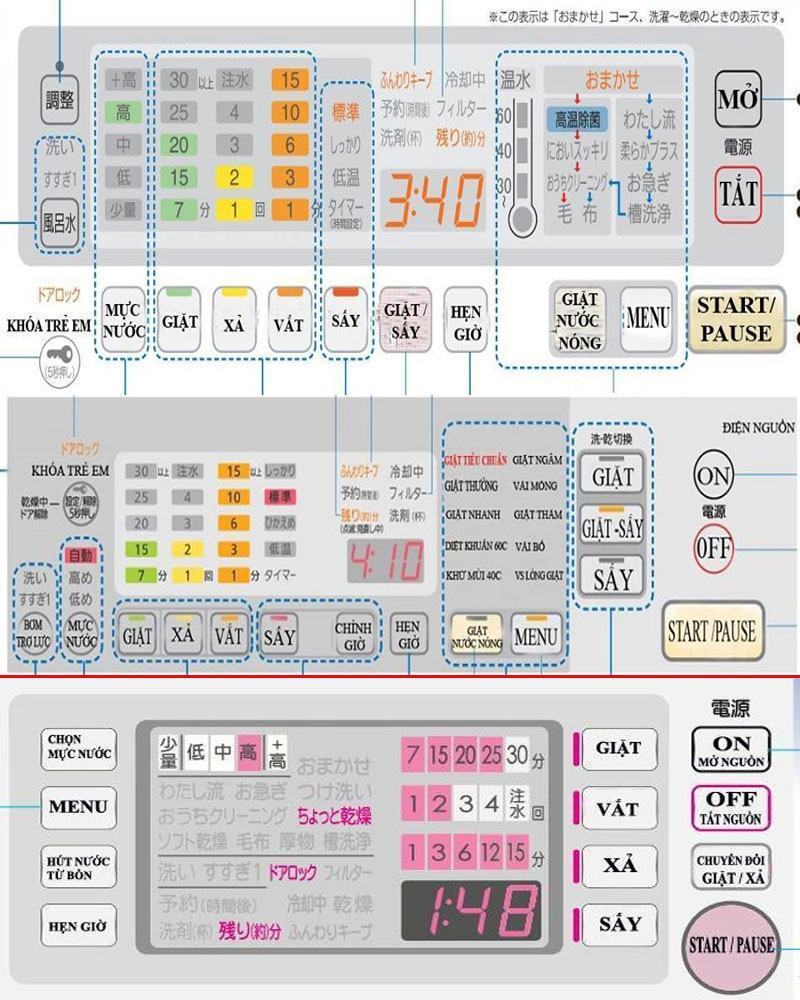 cách sử dụng máy giặt nội địa nhật toshiba