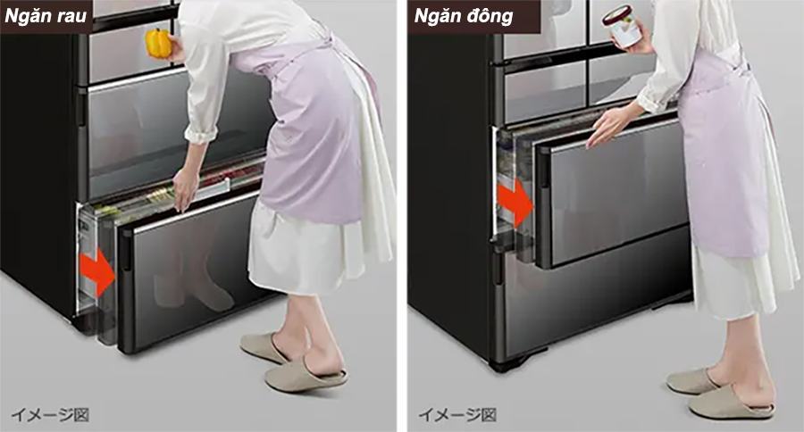 Tủ lạnh Hitachi R-WXC74X