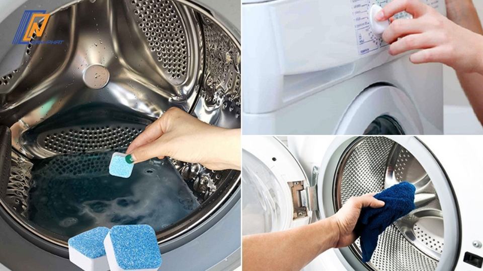 cách sử dụng viên làm sạch máy giặt