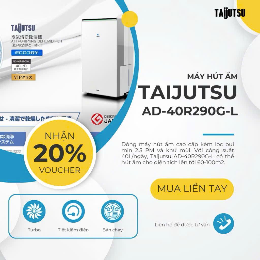 máy hút ẩm Taijutsu AD-40R290G-L
