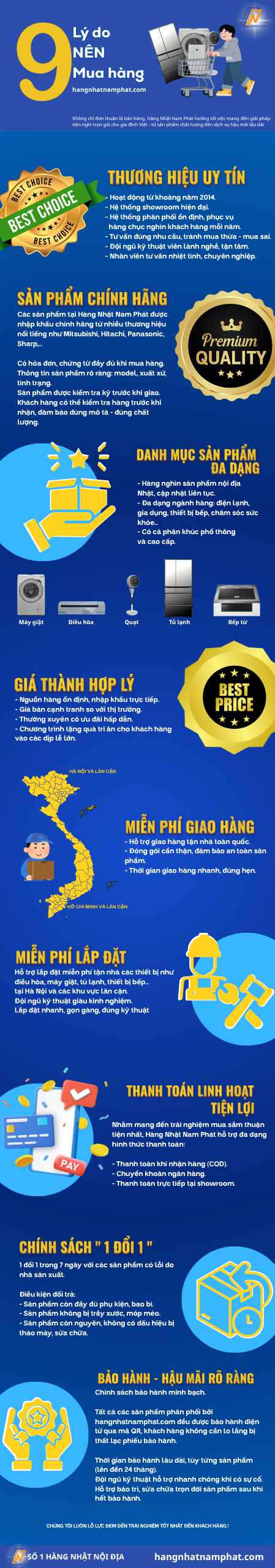9 lý do nên mua hàng tại hangnhatnamphat.com